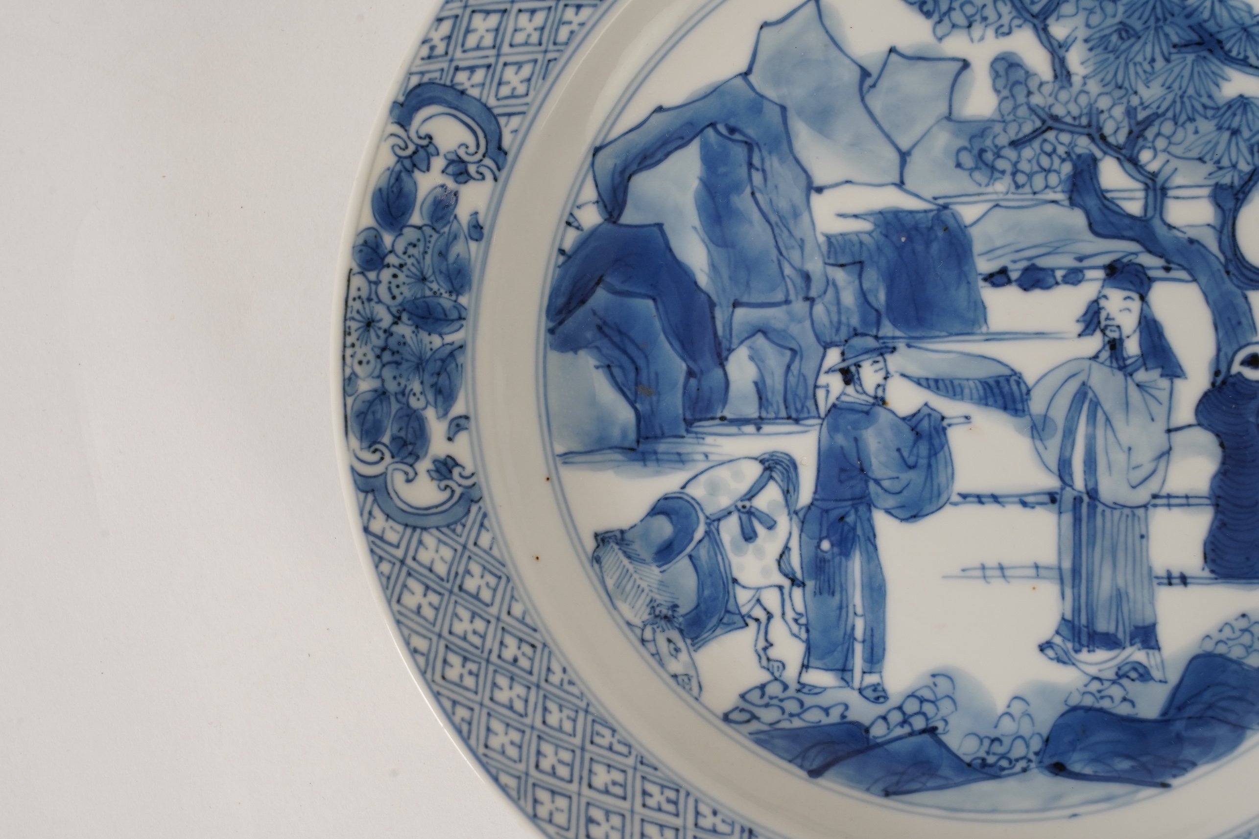 A Chinese blue and white plate, Kangxi period